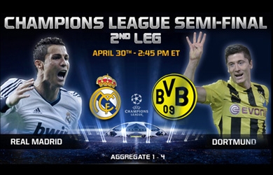 Semifinal Liga Champions 2013 : Dortmund Tunggu Lawan di Final