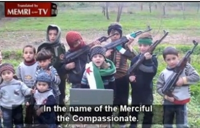 Milisi Anak Penggal Dua Tentara Pemerintah Suriah