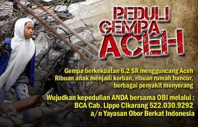 Tim Bencana OBI Akan Layani Korban Gempa Aceh