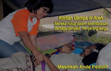 Korban Gempa Aceh Mulai Terserang Penyakit