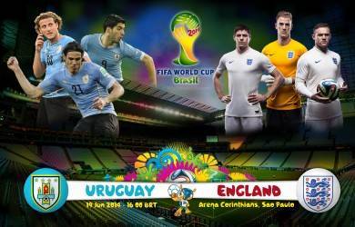 Piala Dunia 2014: Prediksi Pertandingan Uruguay vs Inggris