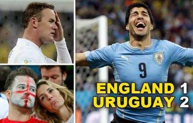 Piala Dunia 2014: Uruguay vs Inggris 2-1