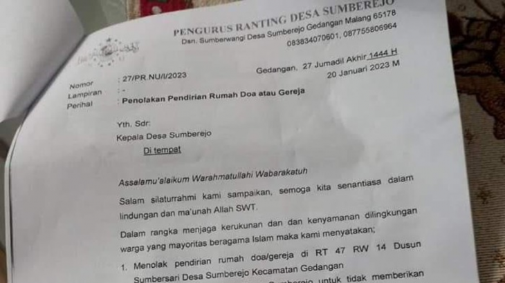 Pembangunan Gereja Kristen Jawi Wetan Ditolak Pengurus Ranting NU, Ini Hasil Mediasi