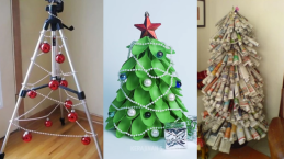 Cara Mudah Membuat Pohon Natal Dari Barang Bekas