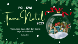 PGI dan KWI Ungkap Tema Natal 2023, Lihat Maknanya dan Rinciannya