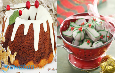 Resep Chiffon Cake Natal Siram Cokelat Putih dan Cokelat Natal