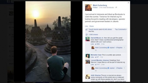 Kunjungi Indonesia, Ini Tujuan Bos Facebook