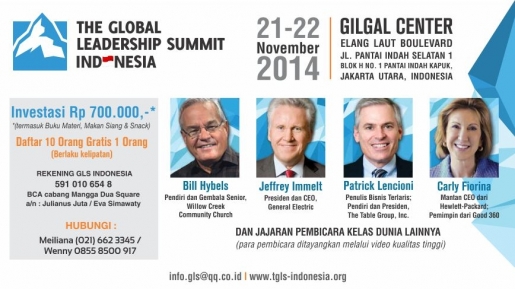 Global Leadership Summit 2014, Pertajam Visi Pemimpin Dunia