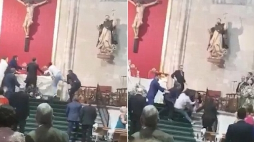 Duh, Pria Ini Serang Pendeta dan Jemaat Saat Gelar Pemberkatan Nikah di Gereja Spanyol
