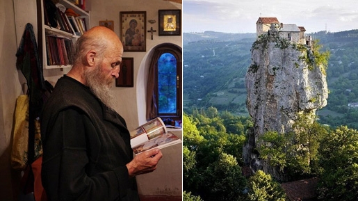 Kisah Pendeta Maximme Qavtaradze yang Hidup Sebatang Kara di Atas Tebing Setinggi 43 Meter