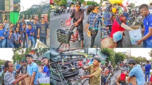 Salut! Duka Bom Surabaya Tak Halangi Pemuda Gereja Ini Berbagi Kasih Lewat Takjil