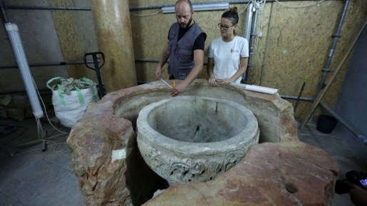 Tempayan Baptisan Kuno Ditemukan di Gereja Kelahiran Yesus, Begini Bentuknya…