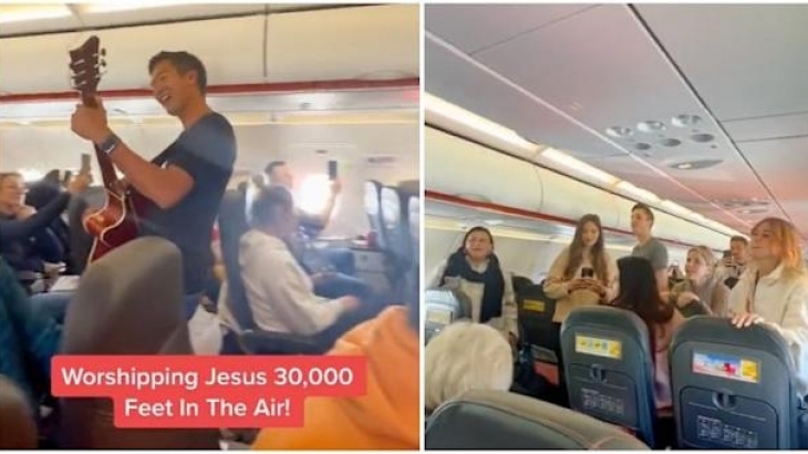 Jadi Trending, Tim Penyembahan Ini Bernyanyi di Pesawat Karena Kondisi Ukraina
