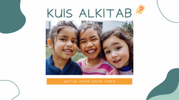 Yuk Main Bareng Anak Dengan 10 Kuis Seputar Alkitab Ini