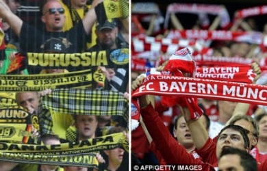 Ini Lokasi Suporter Dortmund dan Bayern di Stadion Wembley Saat Final