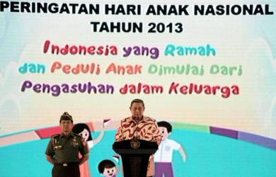 Pesan Presiden SBY di Hari Anak Nasional : Jauhi Narkoba, Internetan Sehat