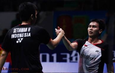 Ganda Putra Ahsan/Hendra Persembahkan Gelar Juara Japan Open