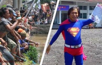 Kampanye Unik, Dari Mancing Hingga Berkostum Superman