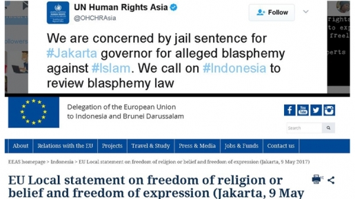 Ini Seruan Keprihatinan Internasional  Atas Kondisi HAM di Indonesia Karena Vonis Ahok