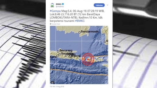 #PrayForLombok, Korban Gempa Tewas 82 Orang, Ribuan Mengungsi