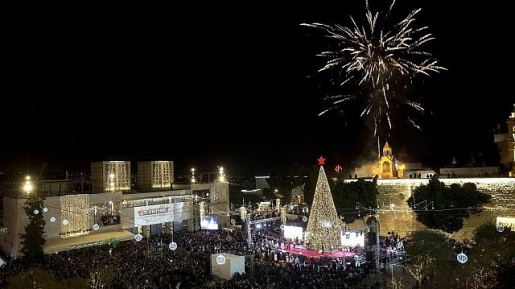 Perayaan Natal di Betlehem Mulai 1 Desember Ditandai Penyalaan Lampu Pohon Natal Raksasa