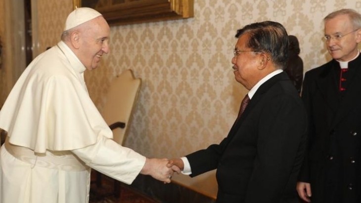 Jadi Juri Zayed Award, Jusuf Kalla Bertemu Paus Fransiskus Di Vatikan
