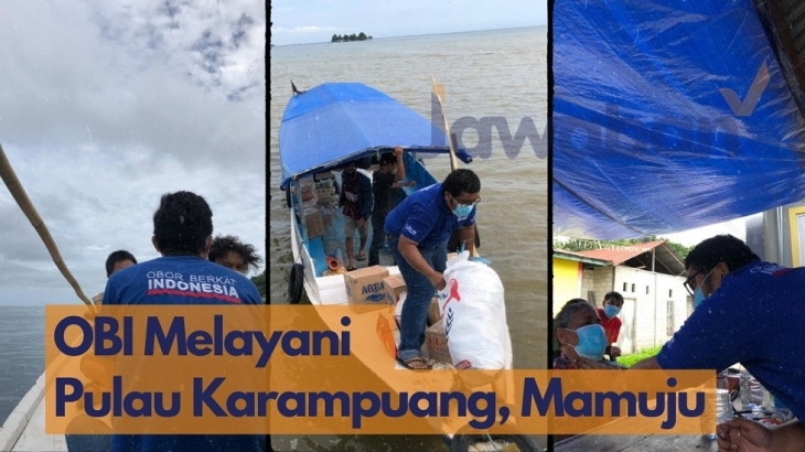 Tanggap Bencana OBI di Sulbar Sentuh Hingga di Pulau Karampuang, Mamuju